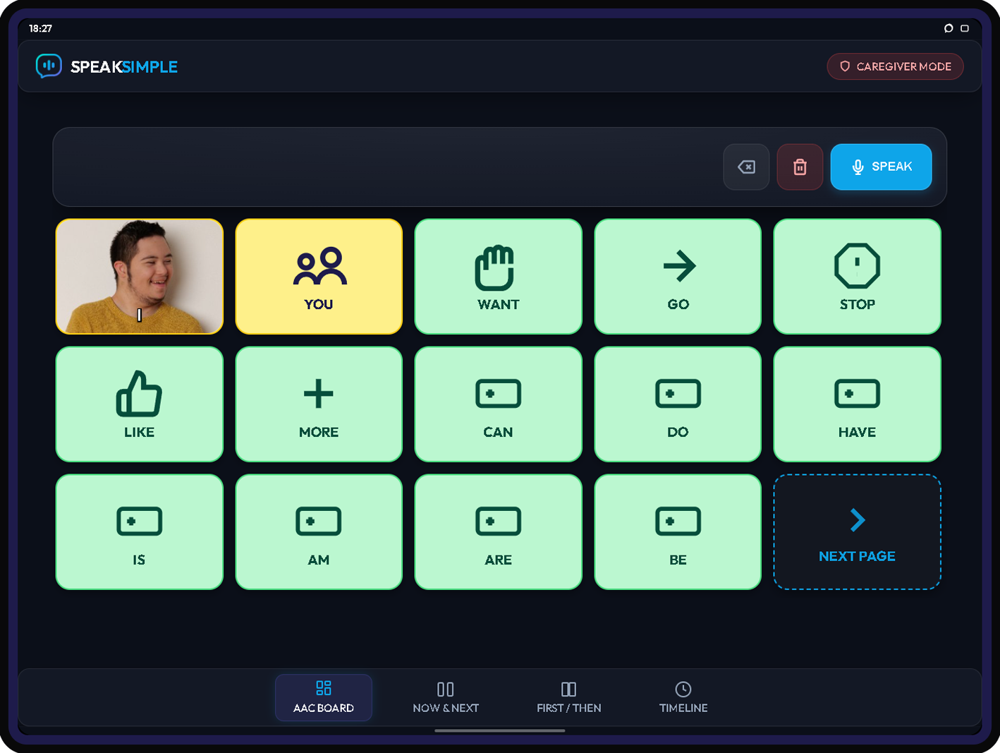 SpeakSimple App Dashboard